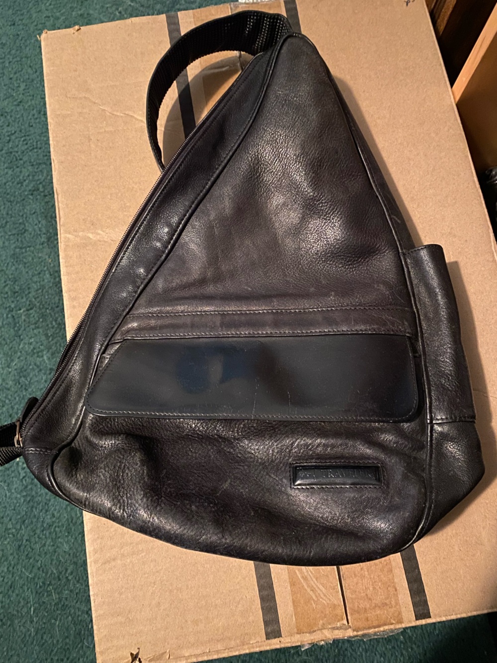 Black Leather Sling Bag - Llbean